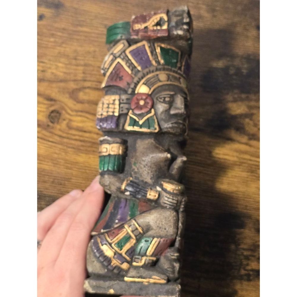 Mayan Statue, 11"‎ inches, Multicolor - Picture 9 of 9
